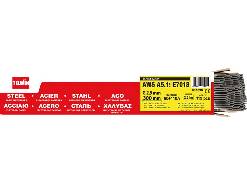 Bilde av Sveiseelektrode rutil Ø2,5 mm 2,5 kg 143 stk