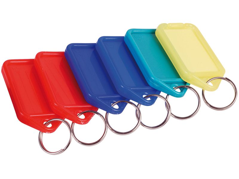 Bilde av Nøkkelmerke plast m/nøkkelring ass farger 45x30mm 