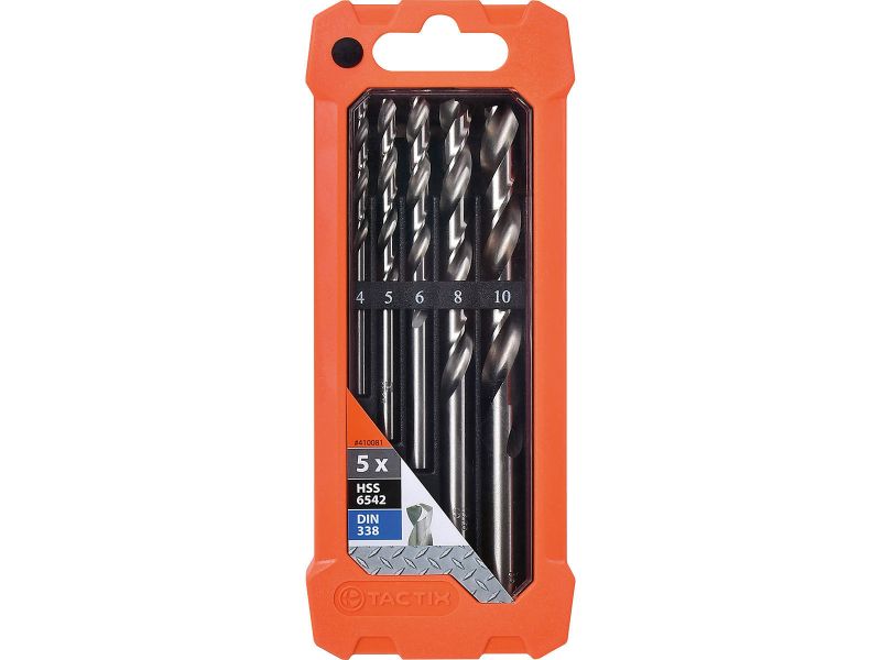 Bilde av Borsett HSS/metall 5 deler 4-10 mm (DIN 338)