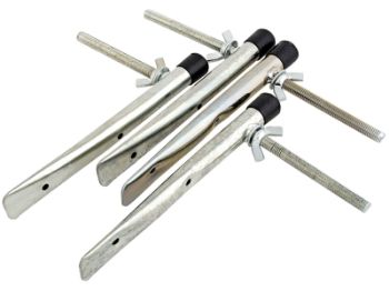 Bilde av Hjulholdere sett stål/ELF grå 102x197mm 4 stk.