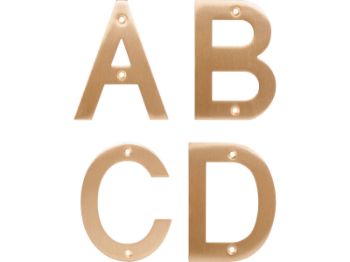 Bilde av Husbokstav messing matt 100mm