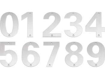 Bilde av Husnummer rustfritt matt 200mm