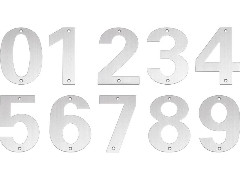 Bilde av Husnummer rustfritt matt 200mm