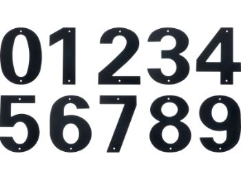 Bilde av Husnummer rustfritt svart 150mm