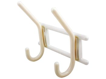 Bilde av Knaggrekke - 2 plast/hvit 156x146mm