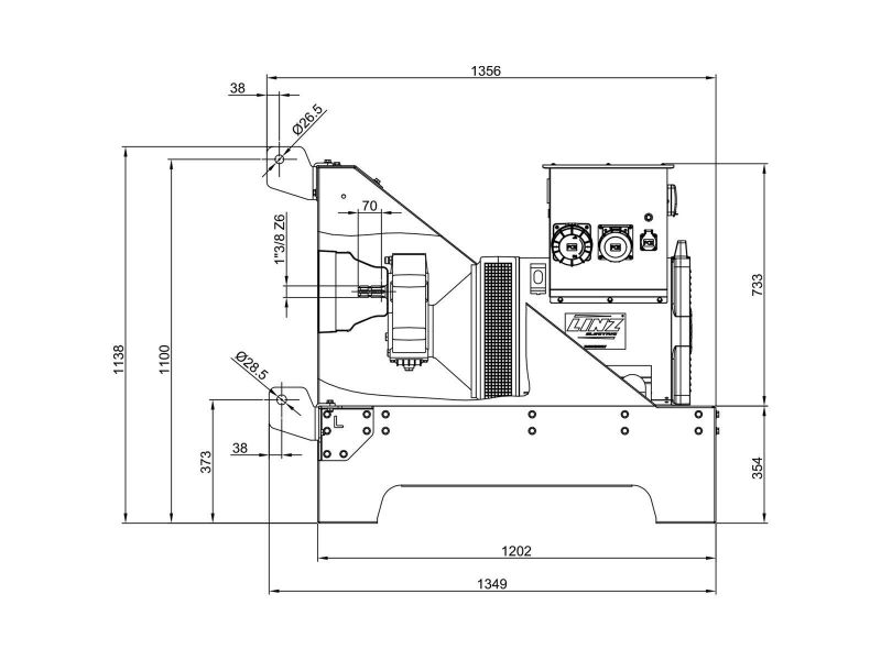 Bilde av Strømaggregat Farmer 75L 400V traktordrevet