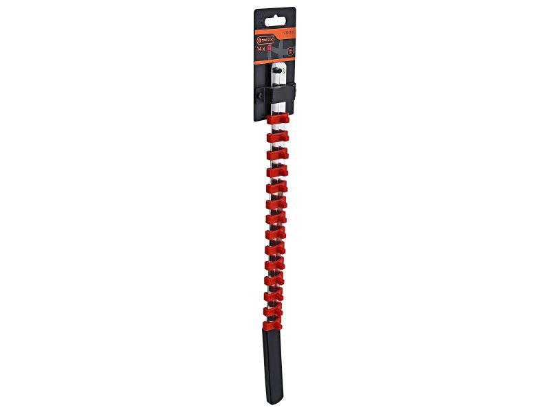 Bilde av Holder for 1/4" piper 14 klips rød