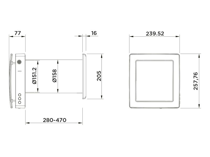 Bilde av * EVR-160 WiFi romventilator med varmeveksler