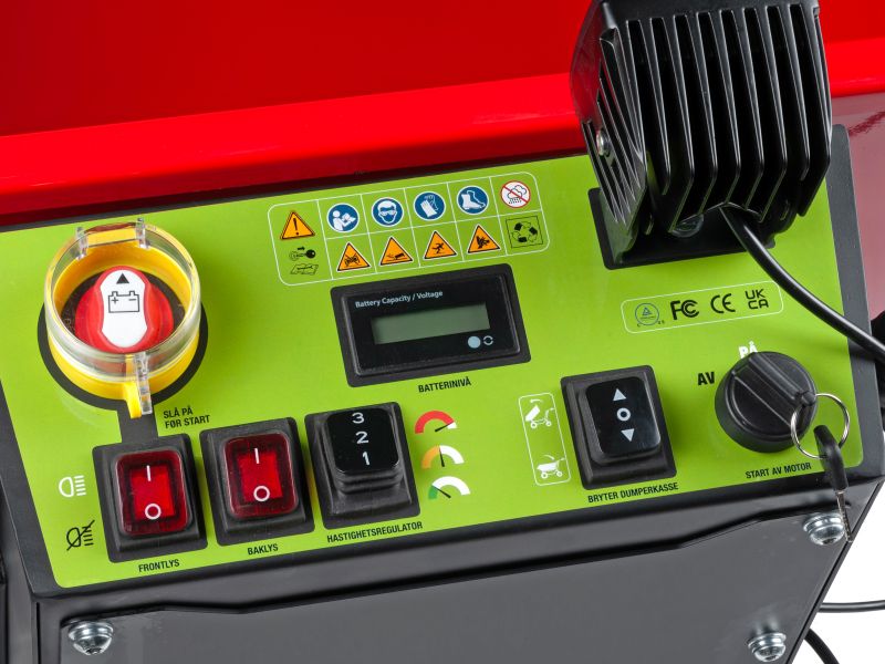 Bilde av Minidumper PM500HE 500kg elektrisk 48V hydraulisk tippfunksjon