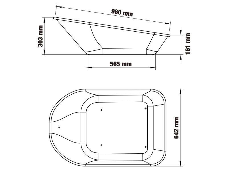 Bilde av Trillebår el TE260 100 l 260 kg 280W Li 40V/6Ah