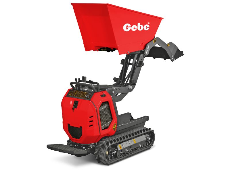 Bilde av Minidumper PM800BHL m/laster 800kg bensin 15HK el.start belte hydraulisk tipp